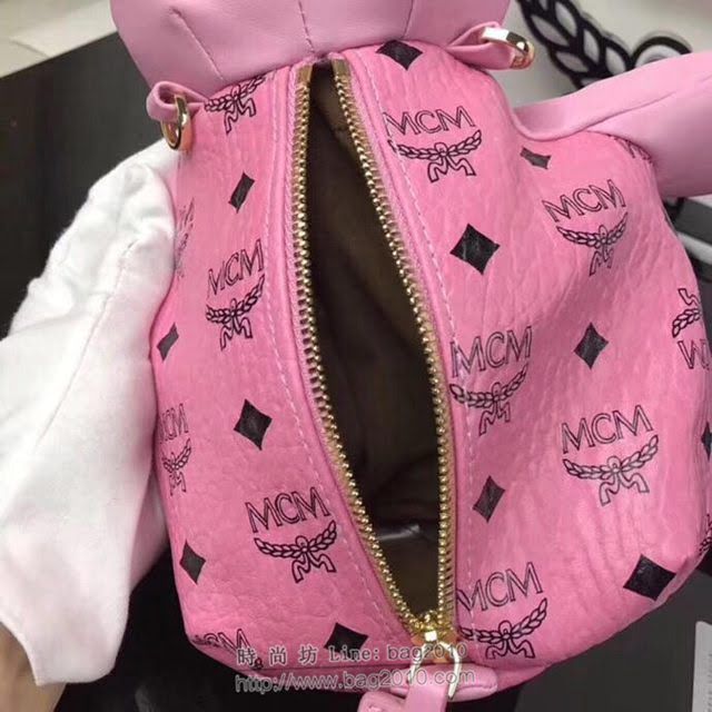 MCM女包 原單 吉祥物小兔子 Visetos印花塗層帆布 MCM單肩斜挎女包  mdmc1024